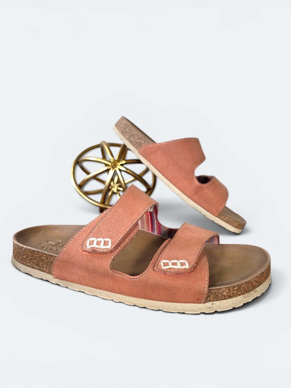 Skechers Luxe Foam Granola Two-Strap Slide Sandals Size 9